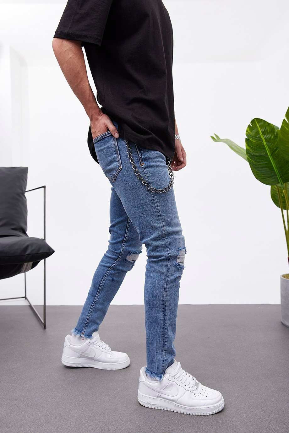 Nomarc Crop Paça Slim Denim Jean 3700-1
