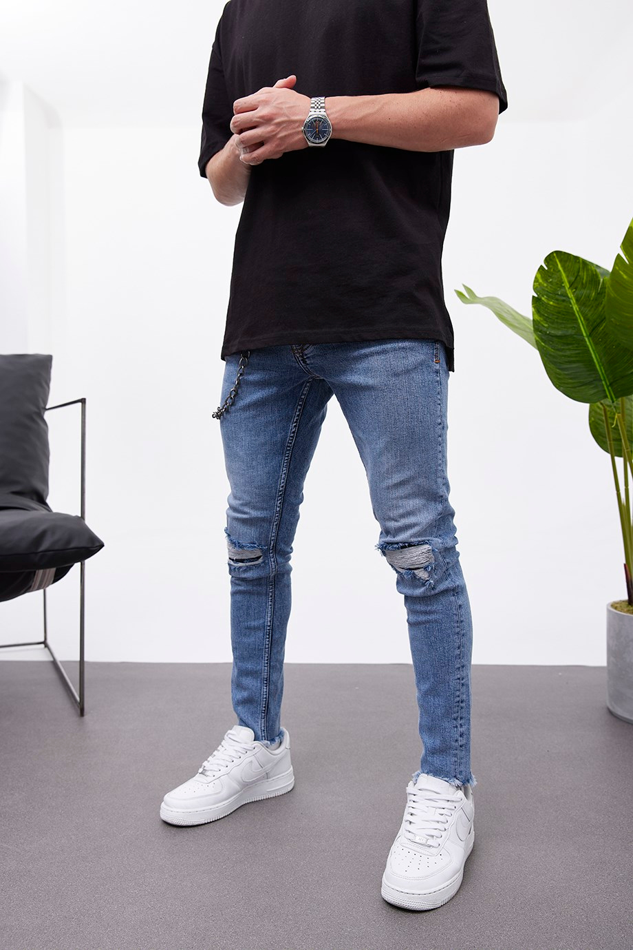 Nomarc Crop Paça Slim Denim Jean 3700-1
