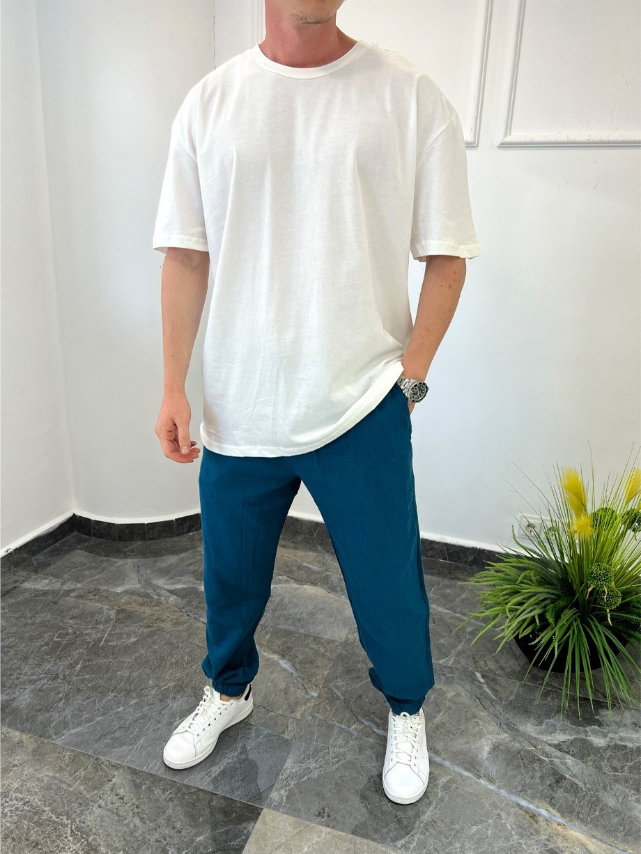 Nomarc Düz Kesim Basic Kırık Beyaz Tshirt