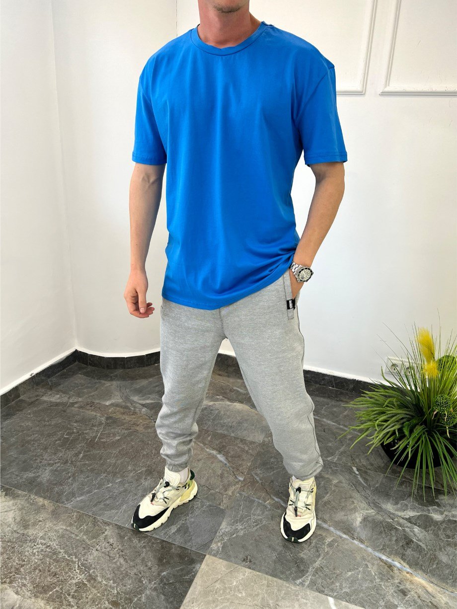 Nomarc Düz Kesim Basic Mavi Tshirt