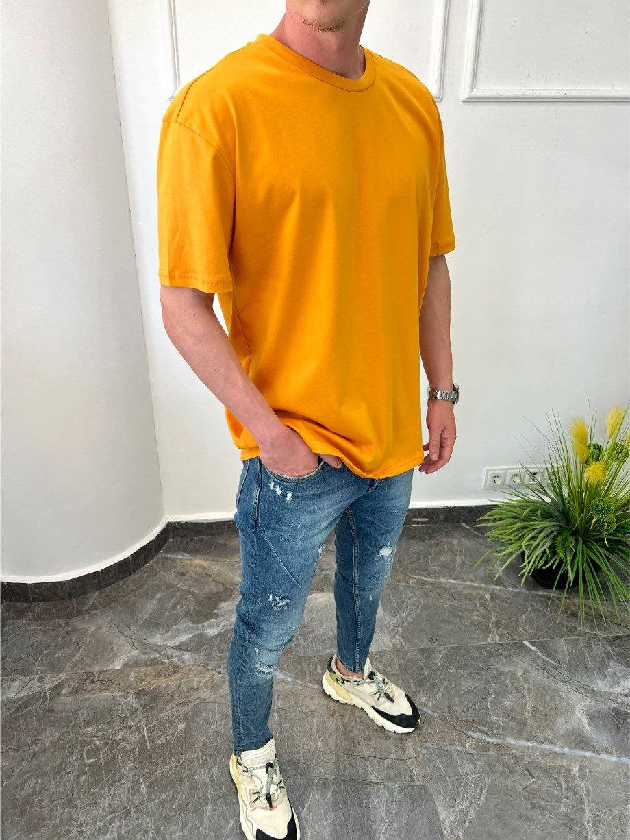Nomarc Düz Kesim Basic Turuncu Tshirt