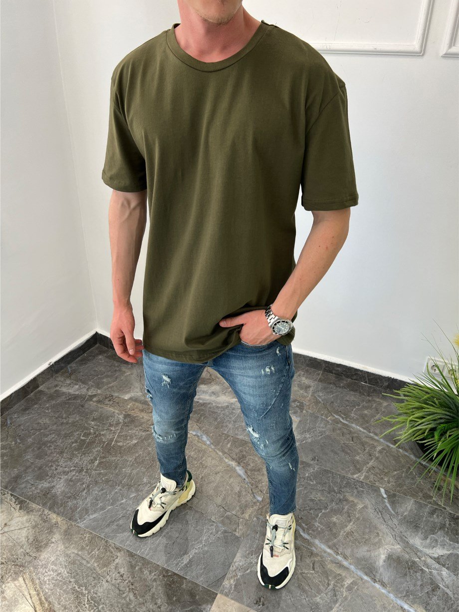 Nomarc Düz Kesim Basic Yeşil Tshirt