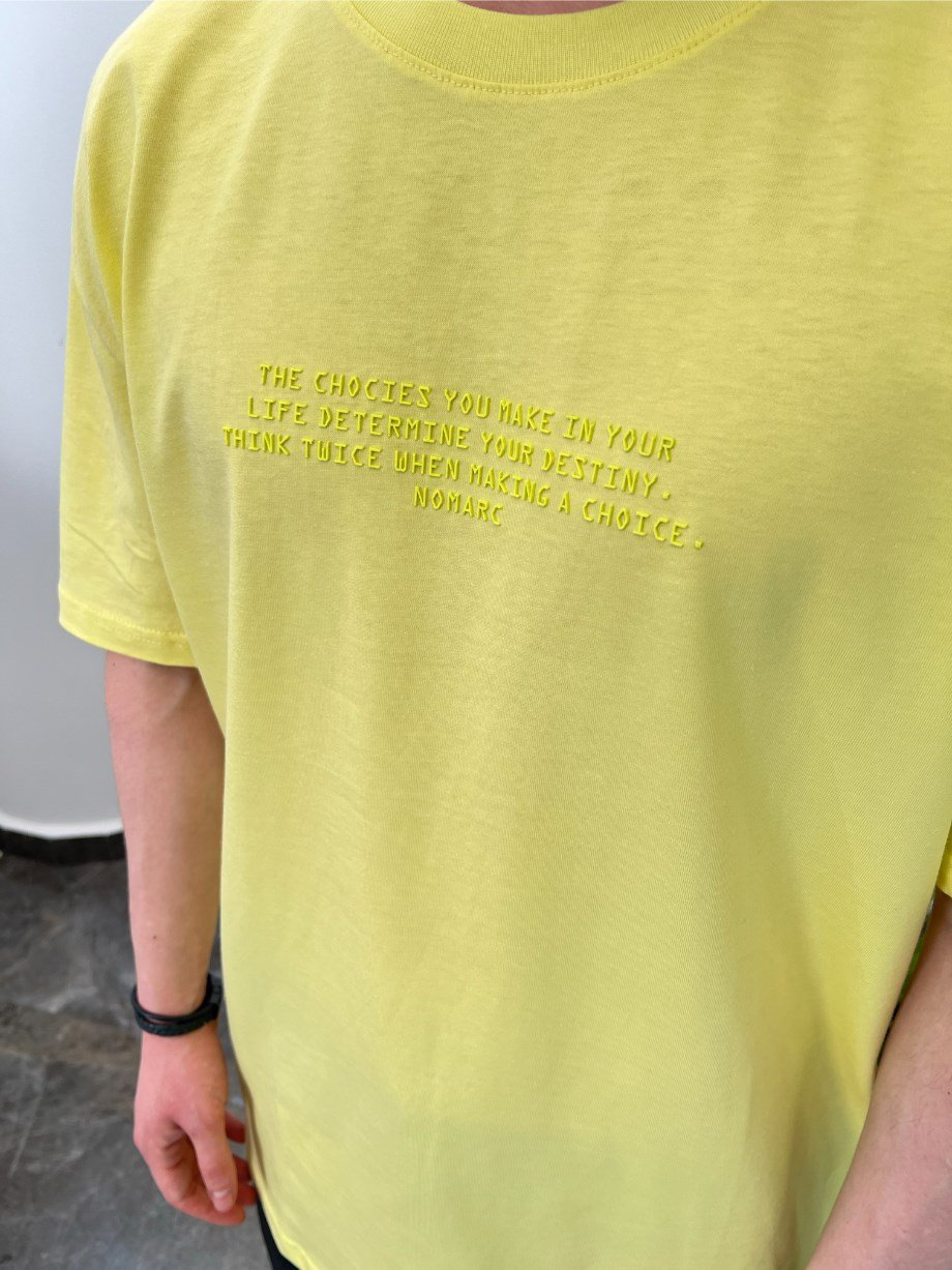 Nomarc Düz Yazılı Basic Sarı Tshirt