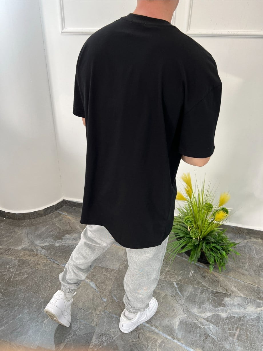 Nomarc Düz Yazılı Basic Siyah Tshirt