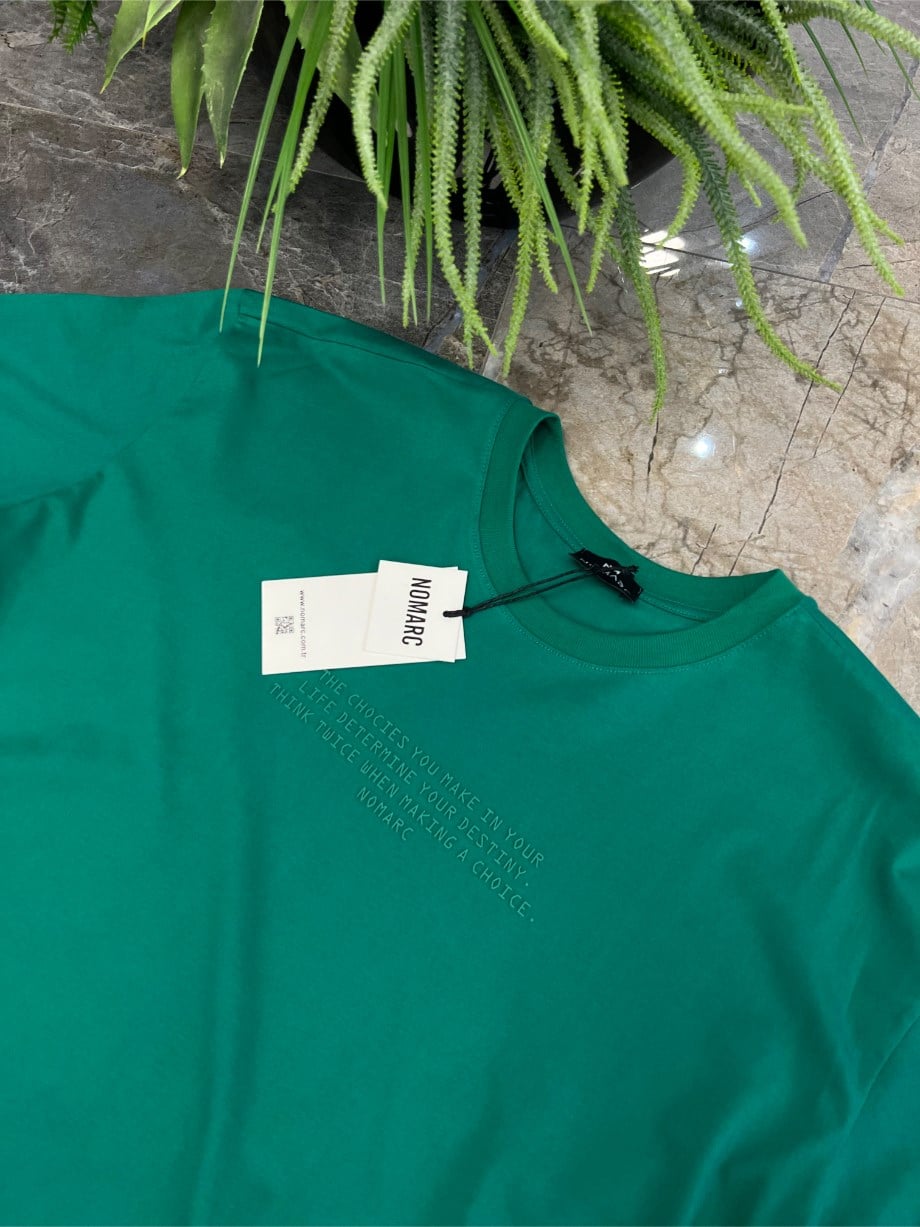 Nomarc Düz Yazılı Basic Yeşil Tshirt