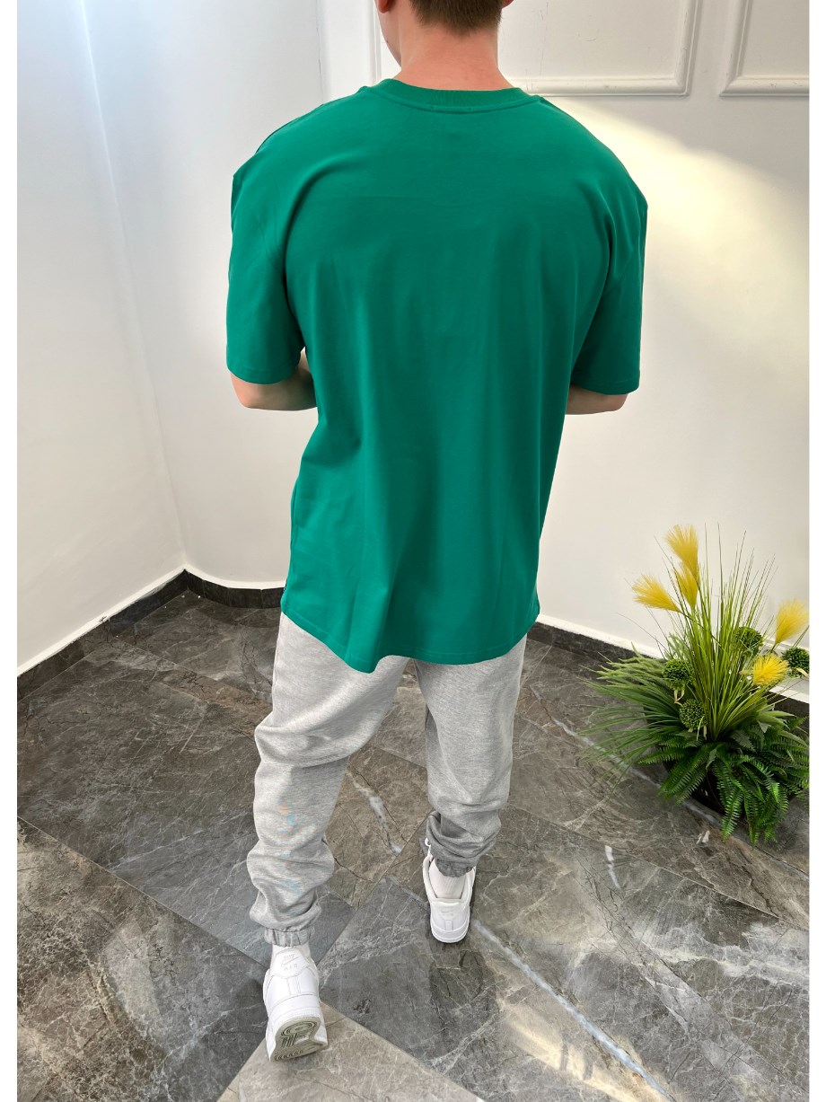 Nomarc Düz Yazılı Basic Yeşil Tshirt