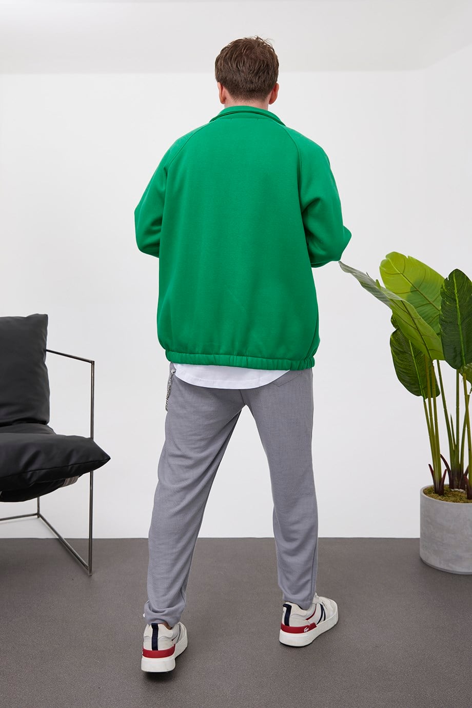 Nomarc Fermuarlı Basic Yeşil Ceket