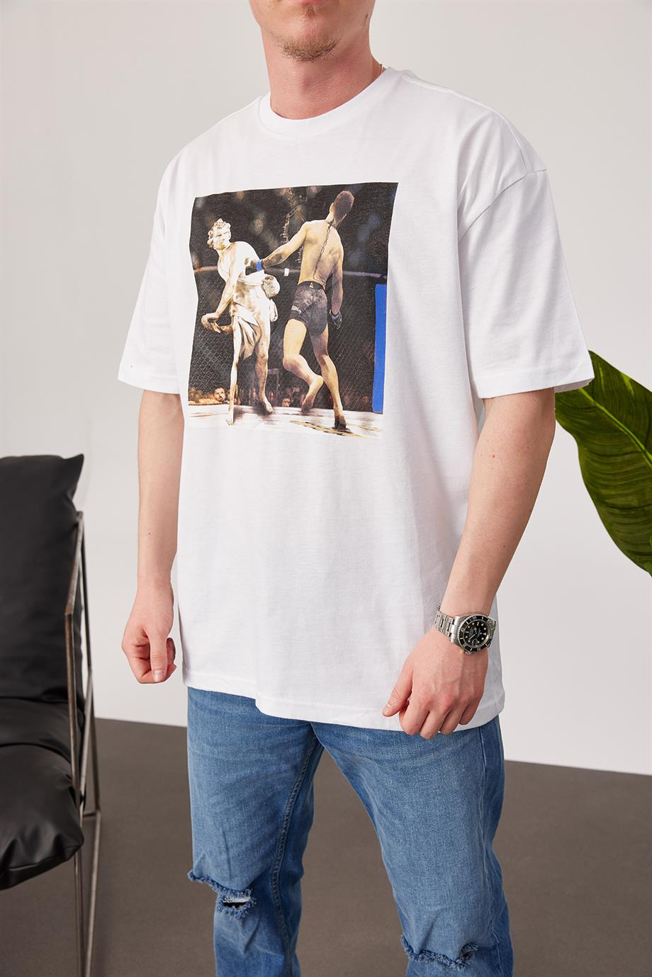 Nomarc Heykel Boksor Beyaz Tshirt