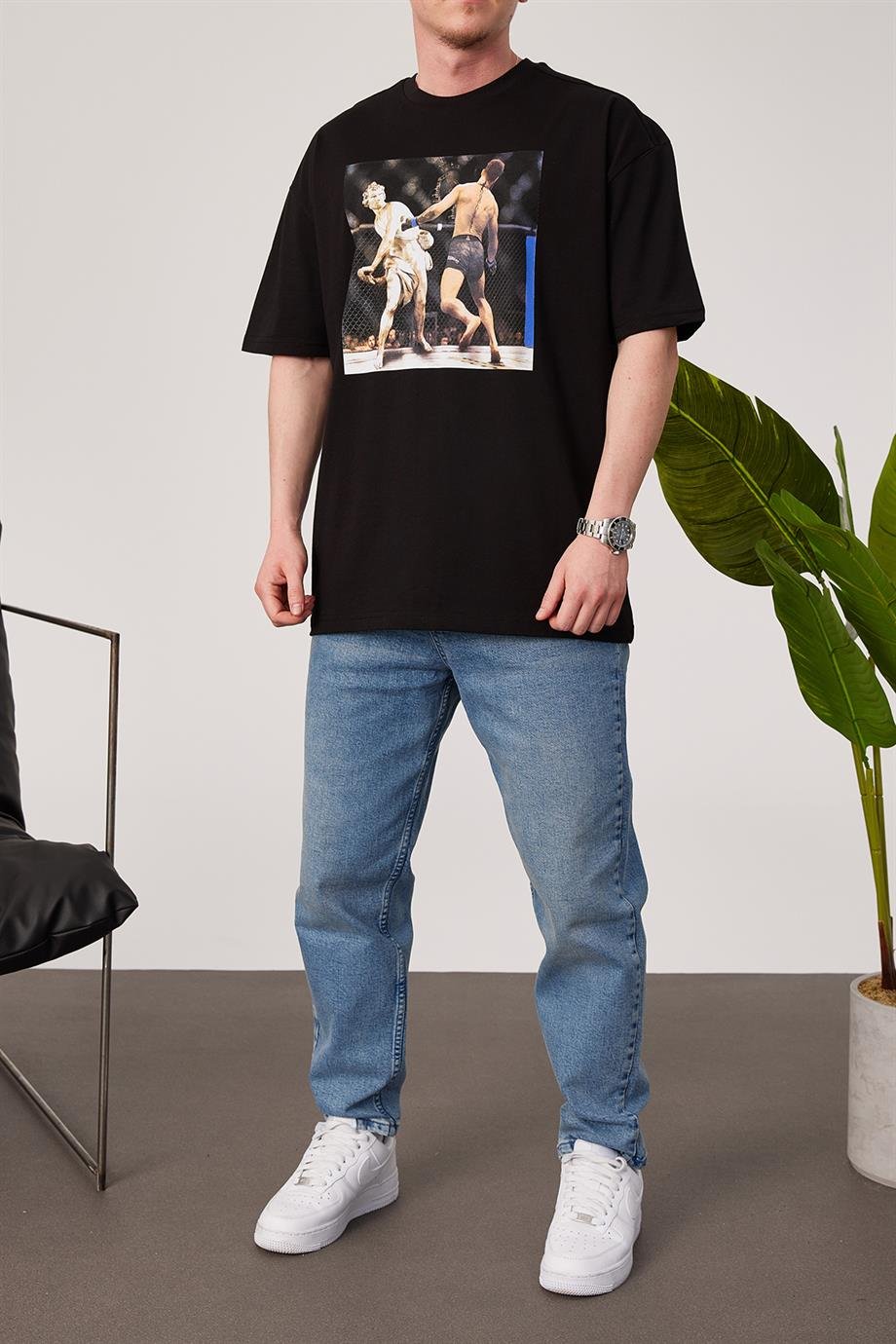 Nomarc Heykel Boksor Siyah Tshirt