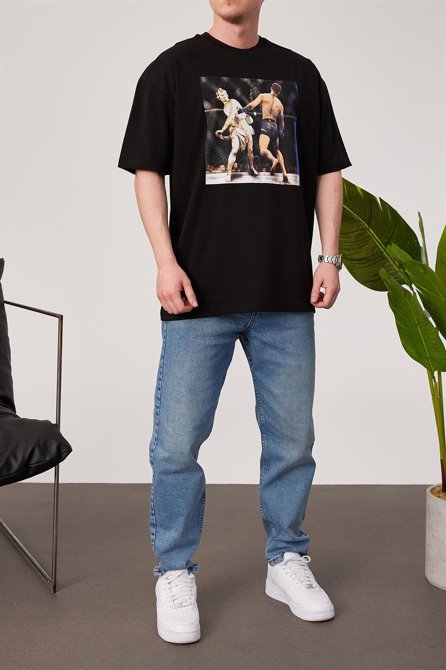 Nomarc Heykel Boksor Siyah Tshirt