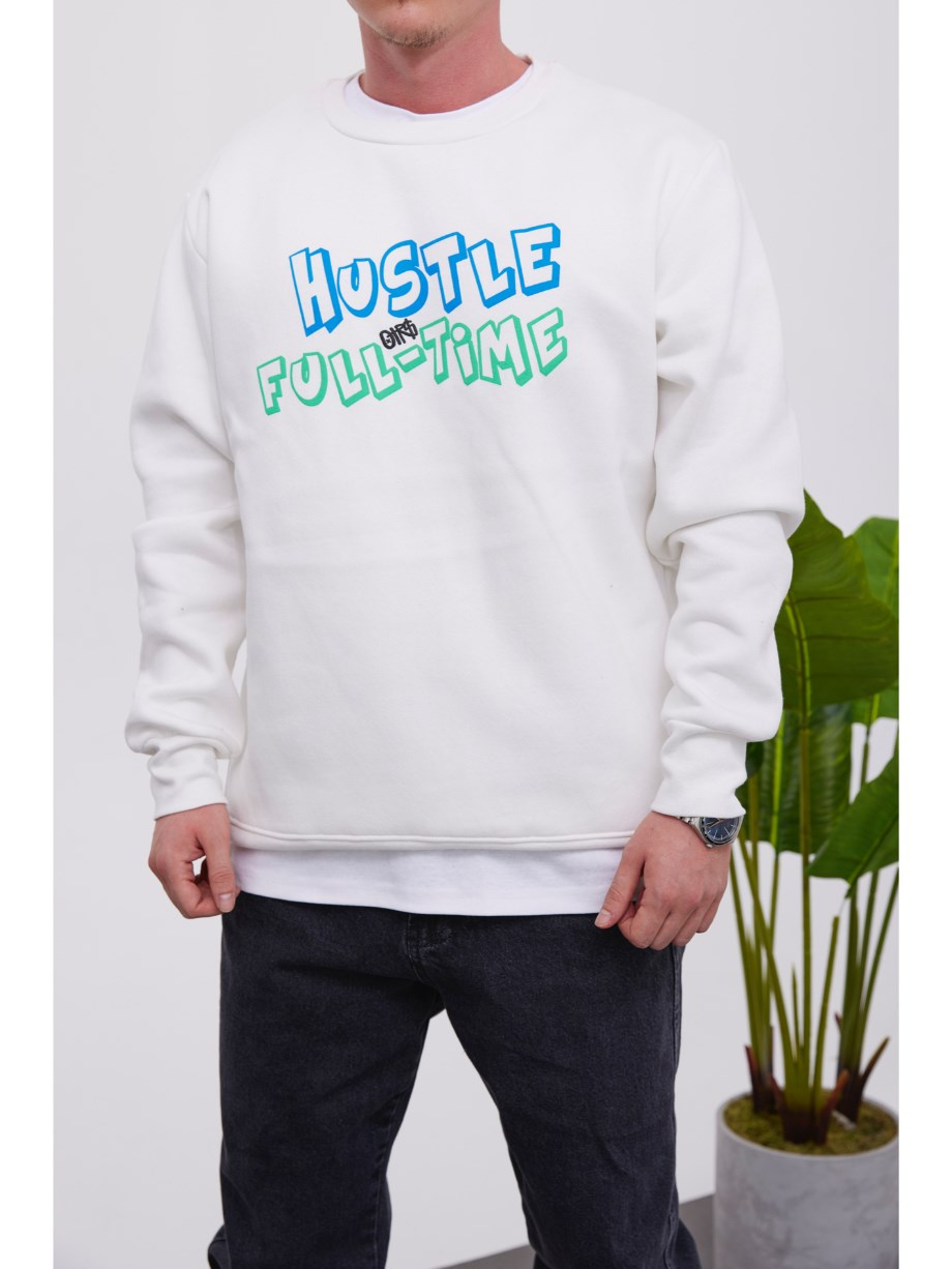 Nomarc Hustle Beyaz Sweatshirt