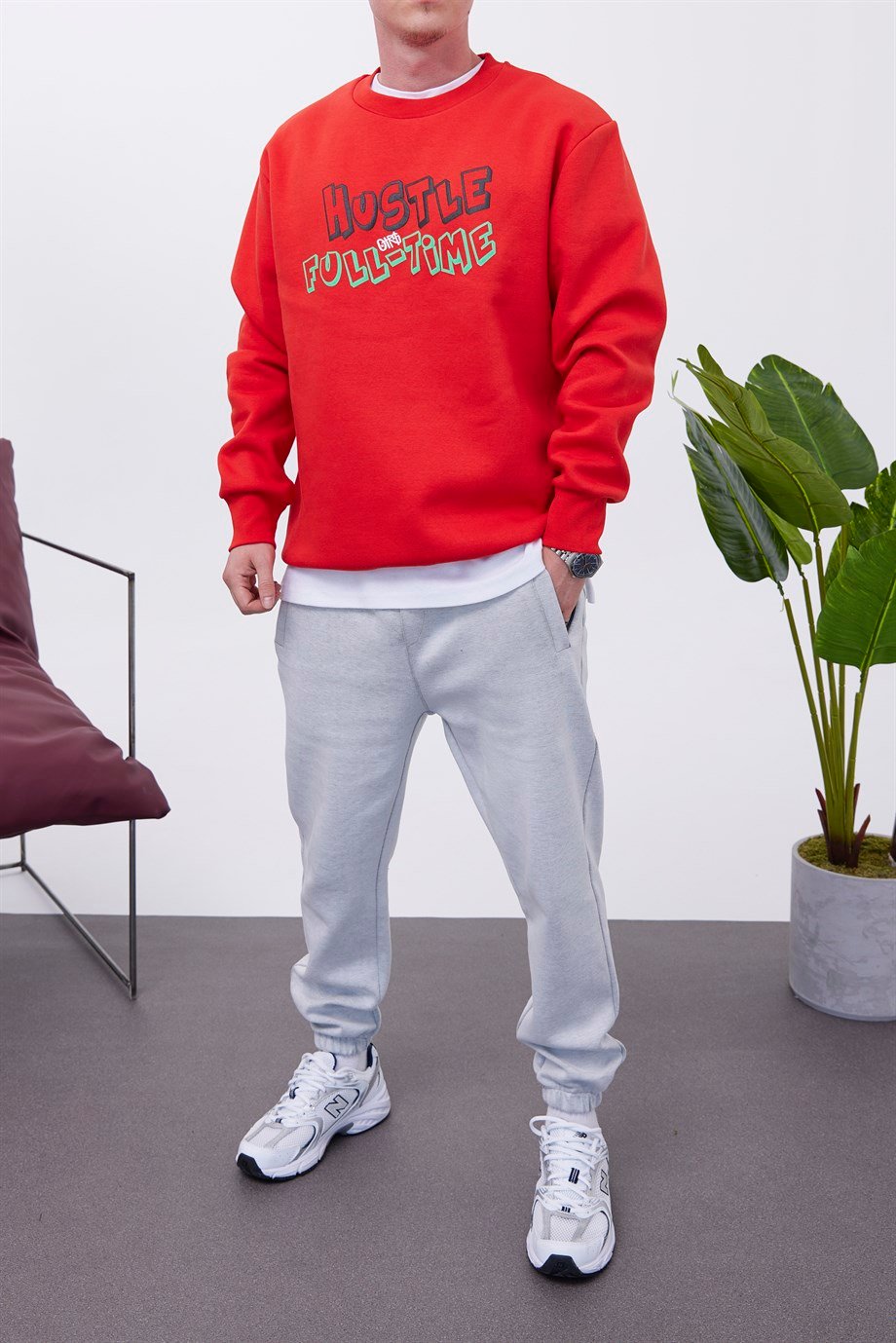 Nomarc Hustle Kırmızı Sweatshirt