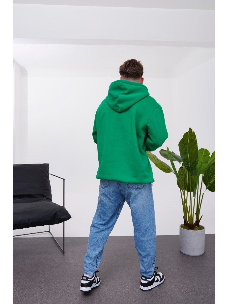 Nomarc İp Detaylı Basic Kapüşonlu Yeşil Sweatshirt