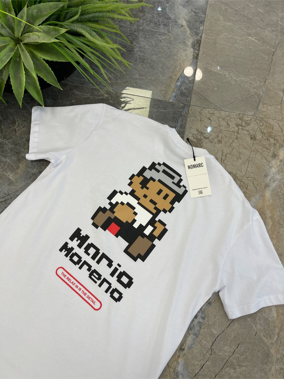 Nomarc Mario Beyaz Tshirt