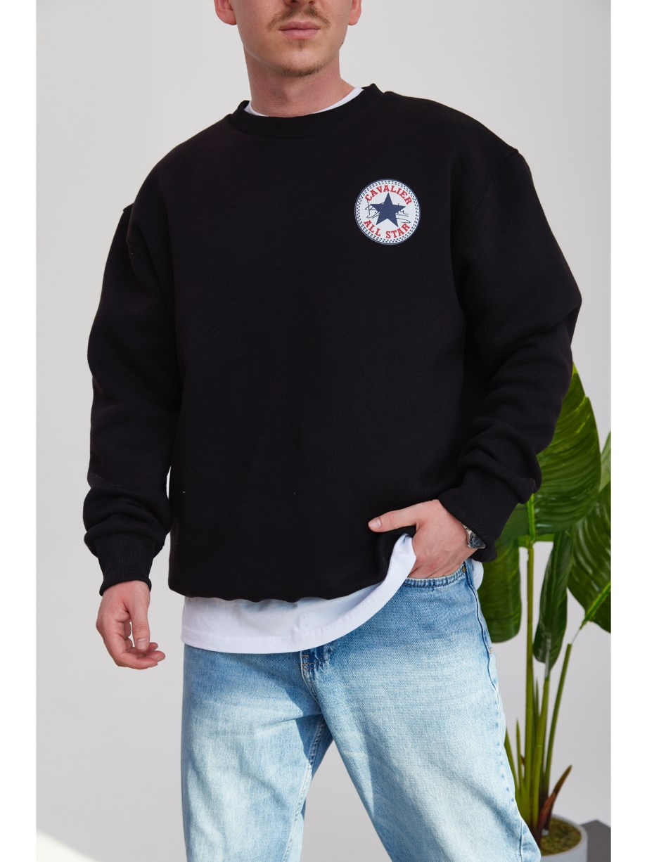 Nomarc Oilers Basic Siyah Sweatshirt