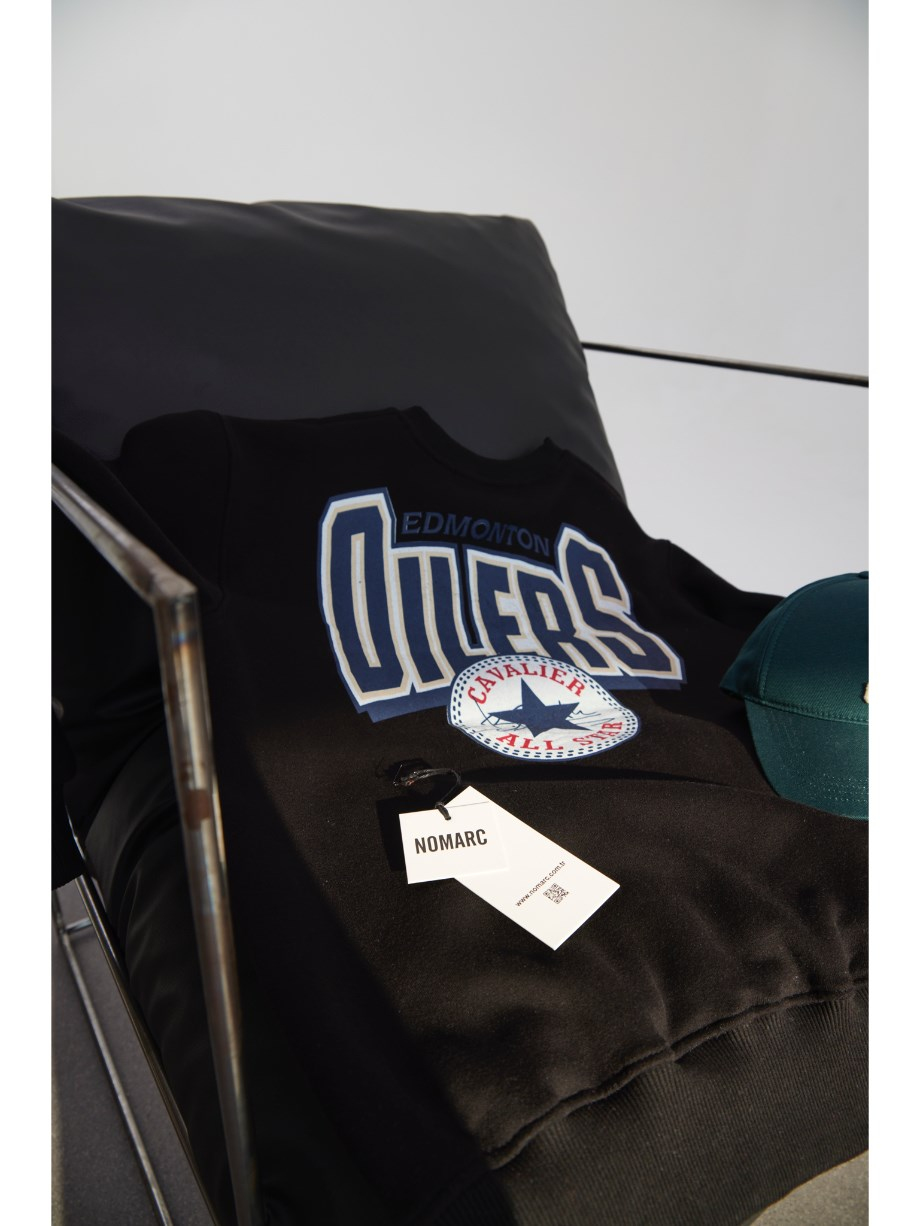 Nomarc Oilers Basic Siyah Sweatshirt