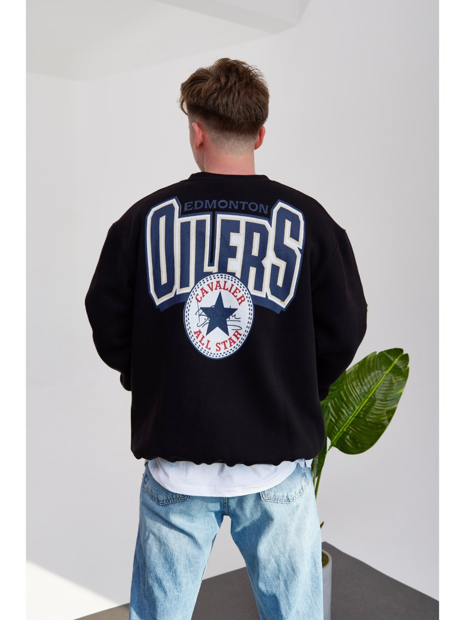 Nomarc Oilers Basic Siyah Sweatshirt