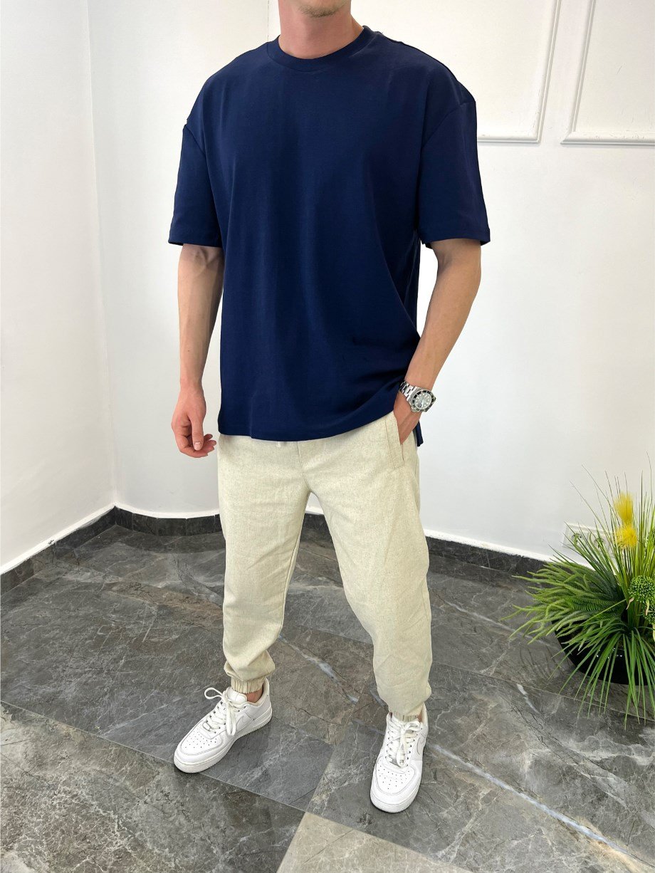 Nomarc Önü Kısa Arkası Uzun Lacivert Tshirt