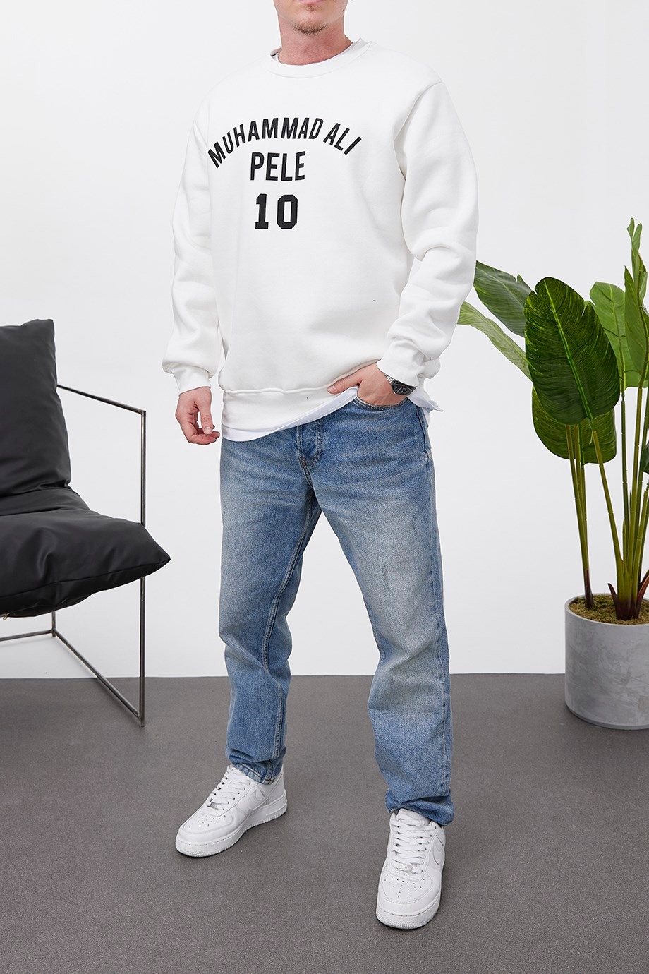 Nomarc Pele 10 Beyaz Sweatshirt