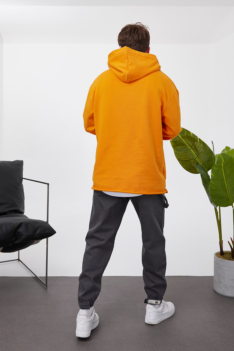 Nomarc Pis Etek Kapüşonlu Turuncu Sweatshirt