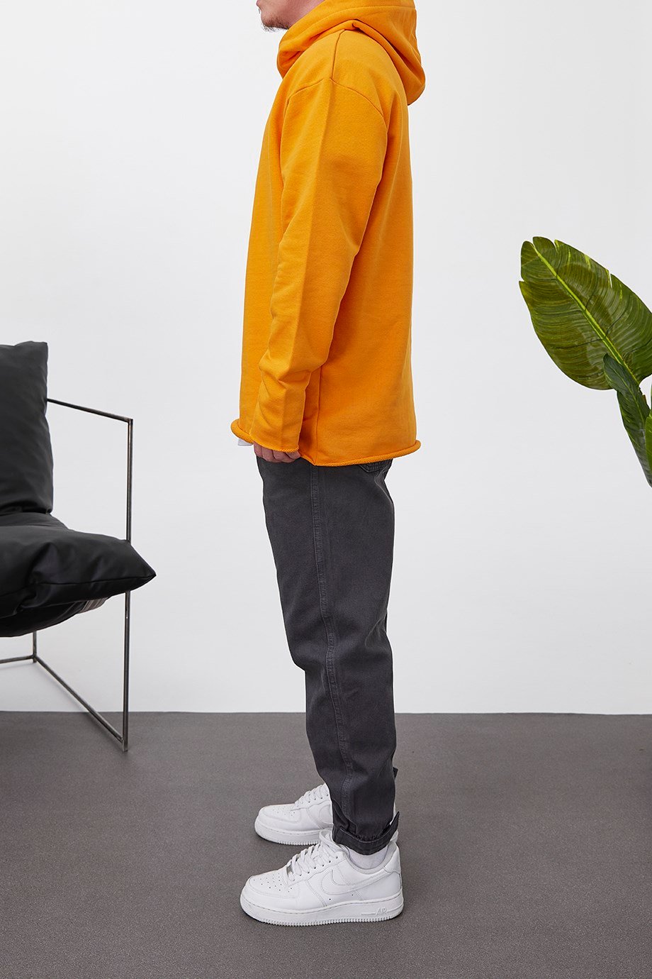 Nomarc Pis Etek Kapüşonlu Turuncu Sweatshirt