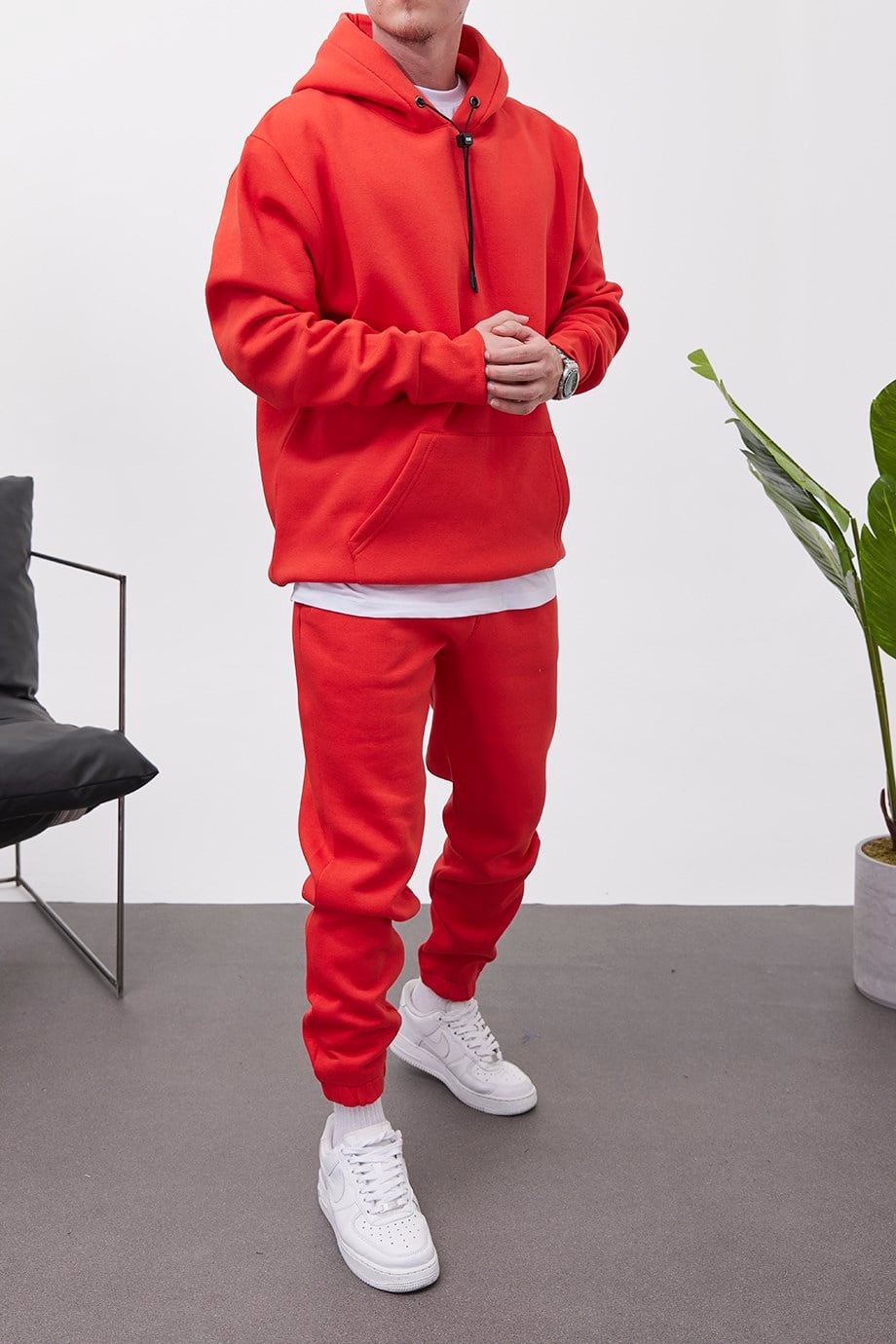 Nomarc Şardonlu Basic Kırmızı Eşofman Takımı