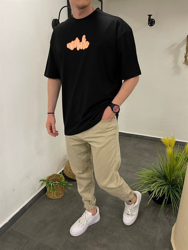 Nomarc Yazılı Siyah Tshirt