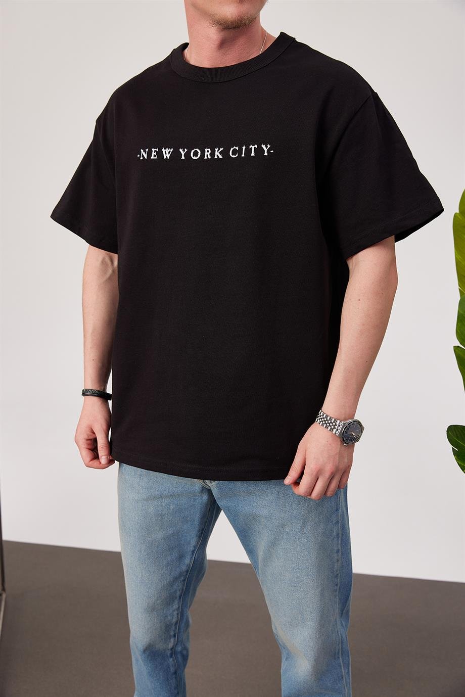 NYC Flame Siyah Tshirt