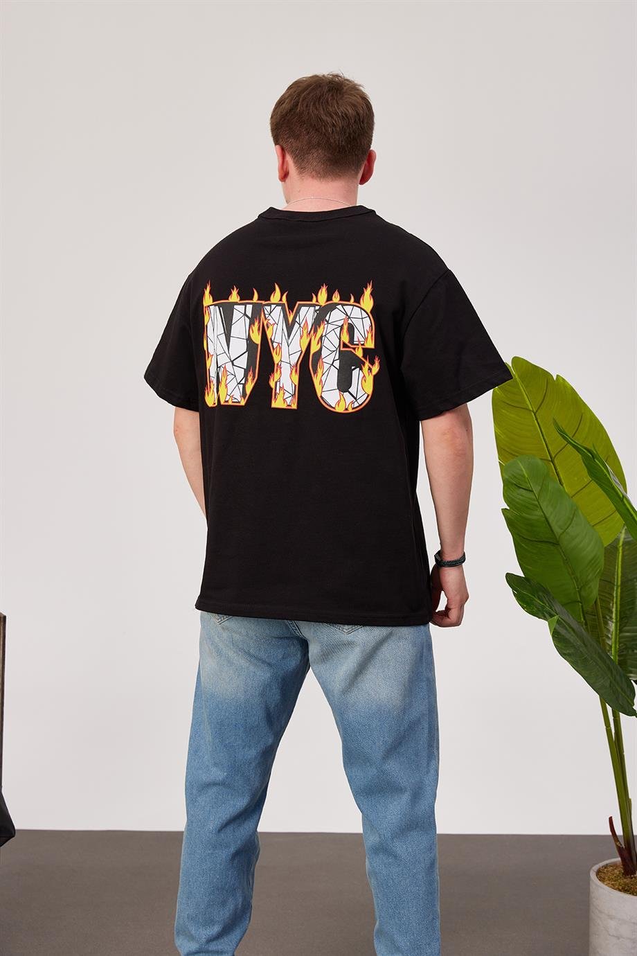 NYC Flame Siyah Tshirt