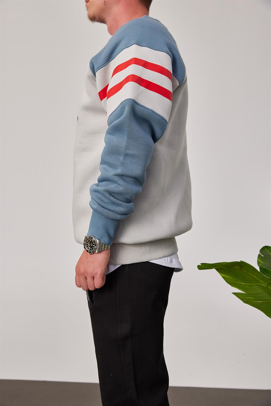 OG Baskılı Gri Sweatshirt