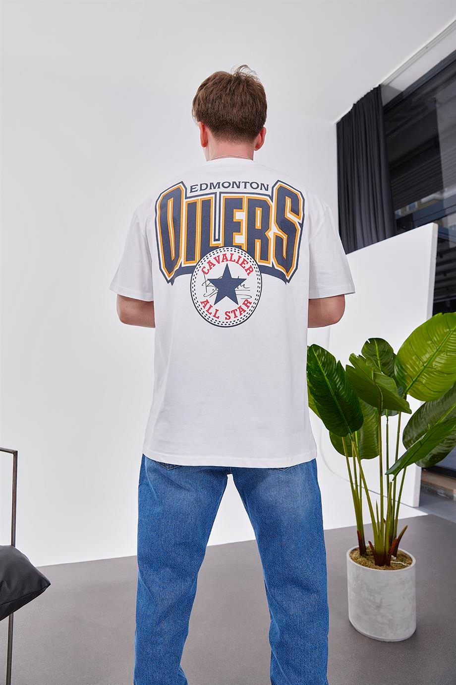 Oilers Beyaz Tshirt