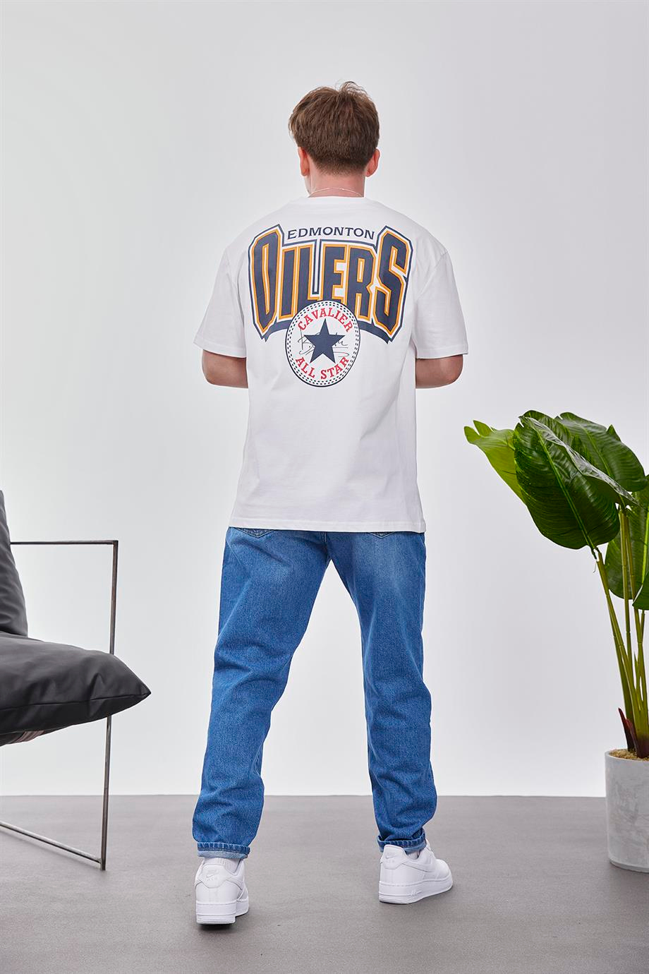 Oilers Beyaz Tshirt