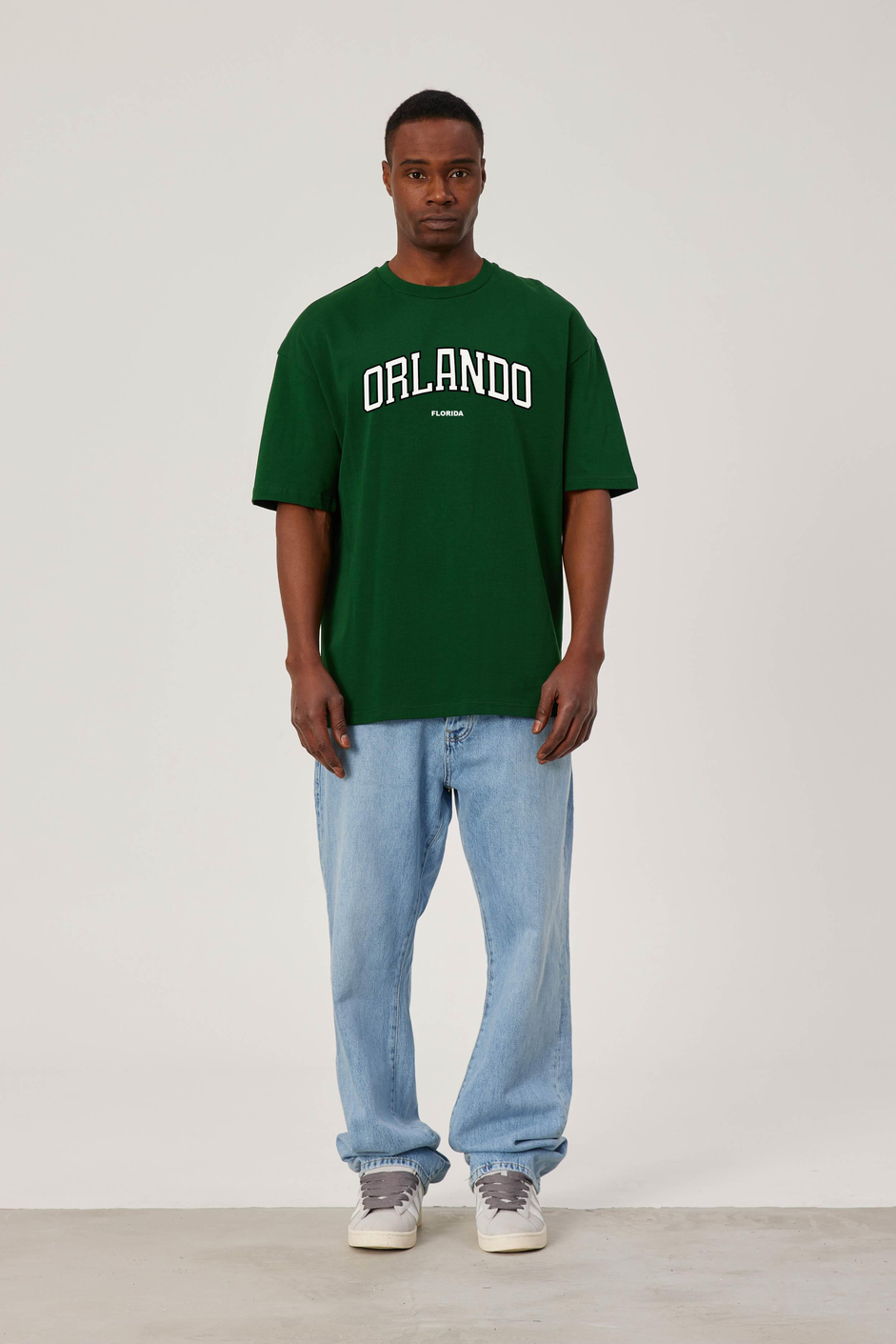 Orlando Yazılı Yeşil Tshirt