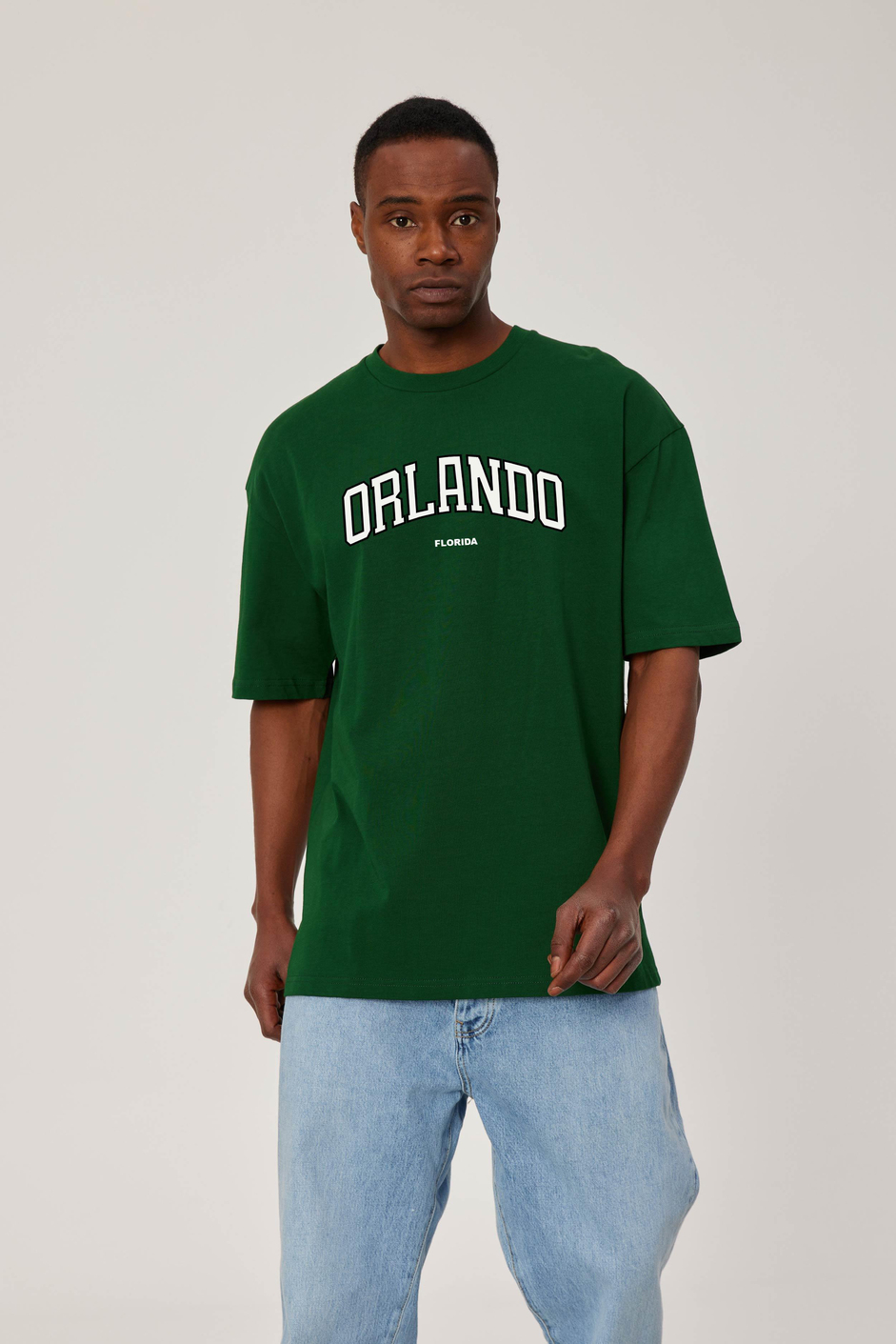 Orlando Yazılı Yeşil Tshirt