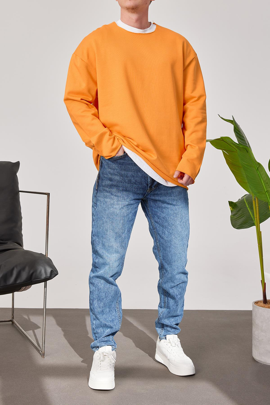 Pis Yaka Turuncu Sweatshirt