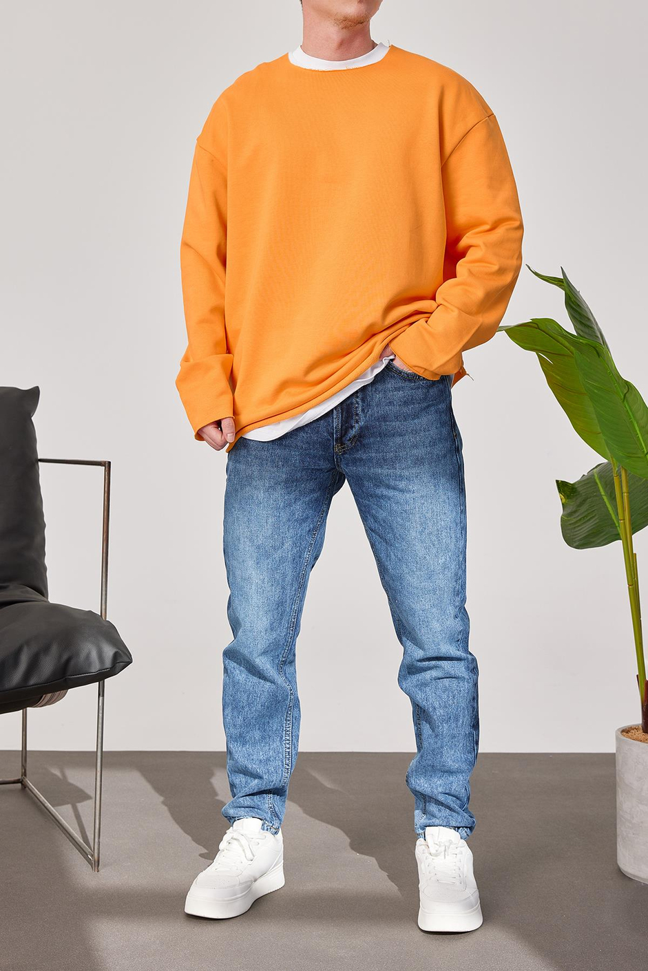 Pis Yaka Turuncu Sweatshirt