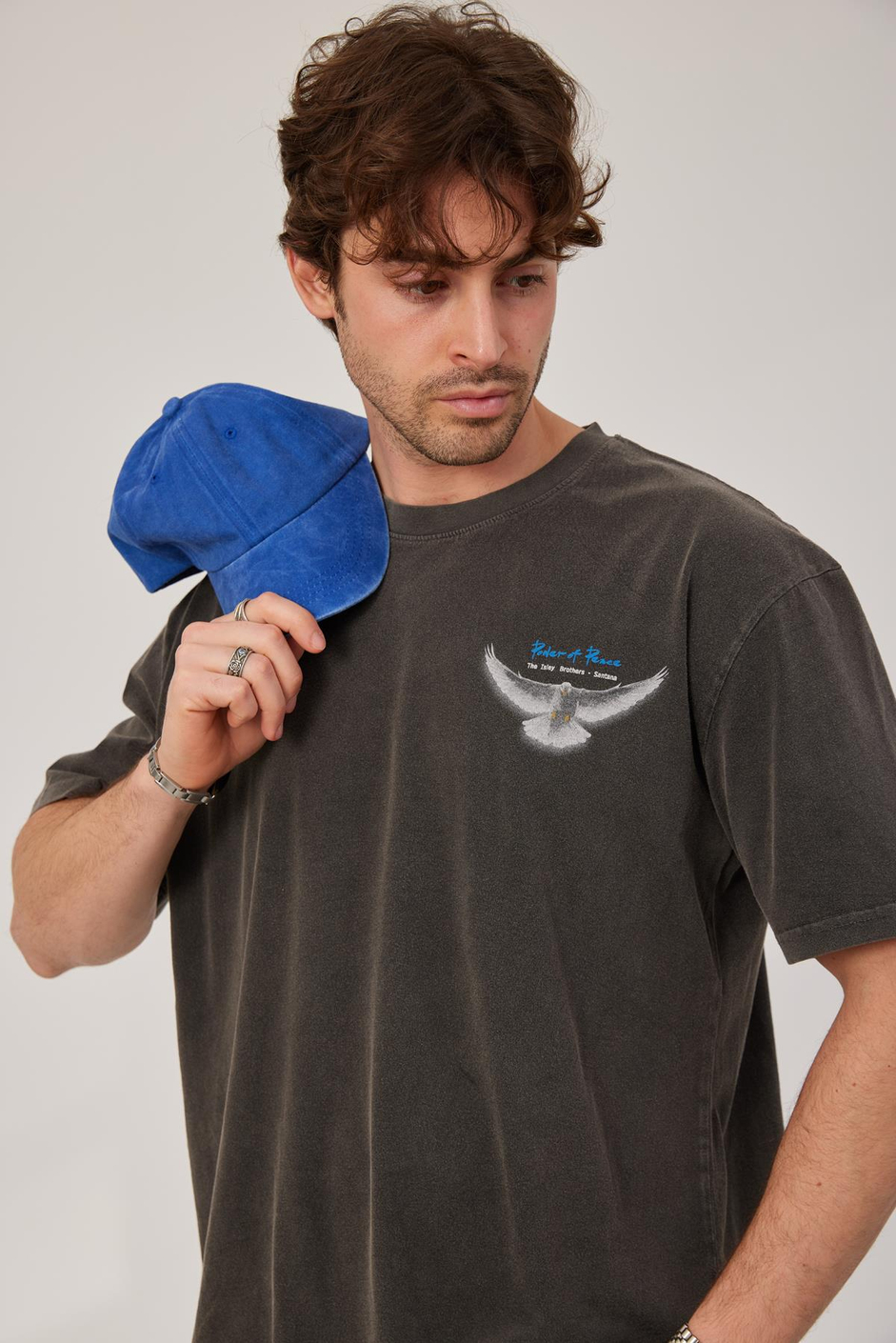 Power of Peace Yıkamalı Füme Tshirt