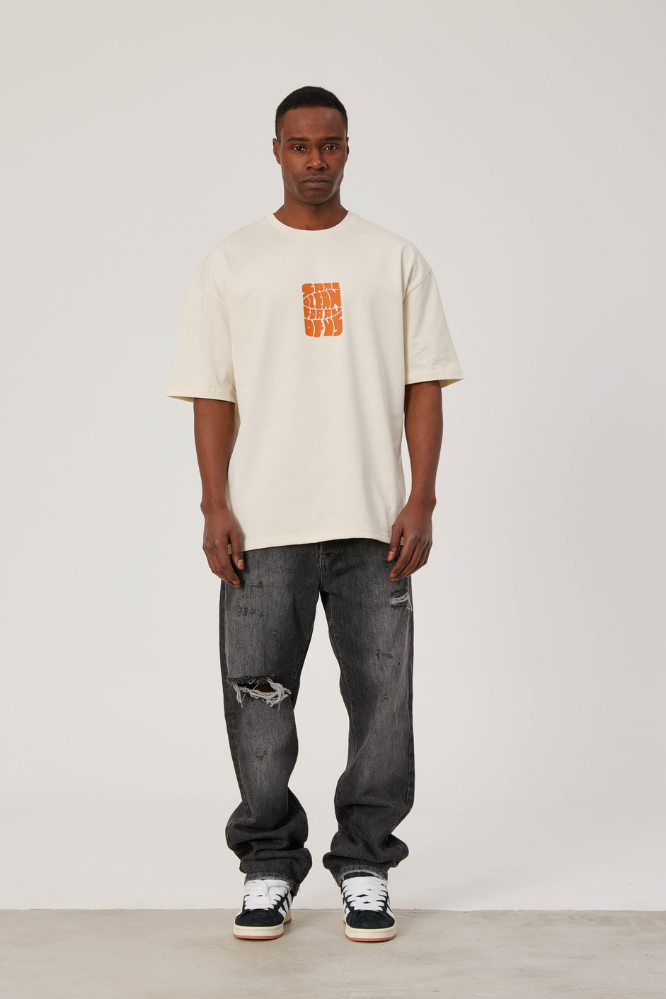 Same Ocean Yazılı Krem Tshirt