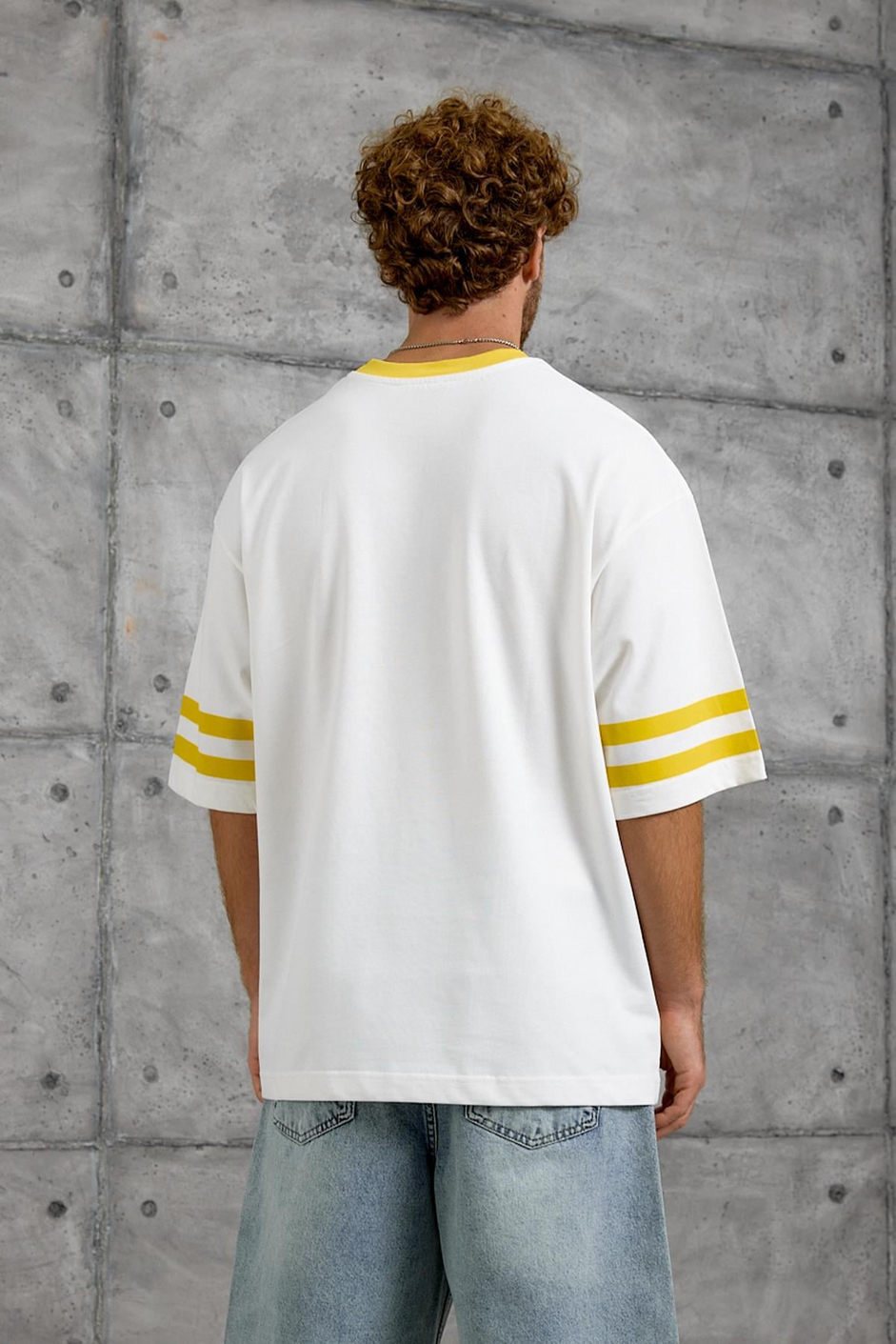 Sarı 25 BASKI OVERSIZE TSHIRT