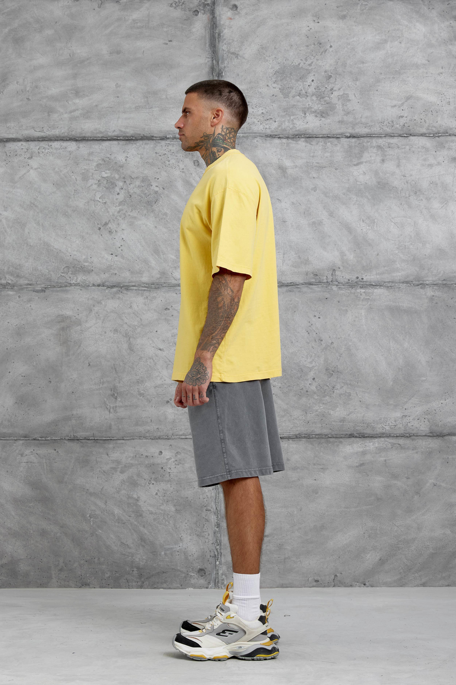 Sarı Basic Oversize Tshirt