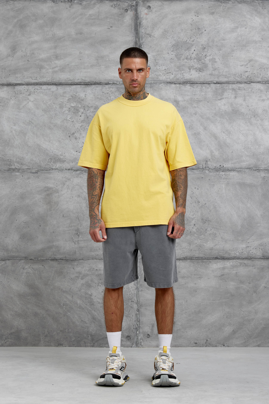 Sarı Basic Oversize Tshirt