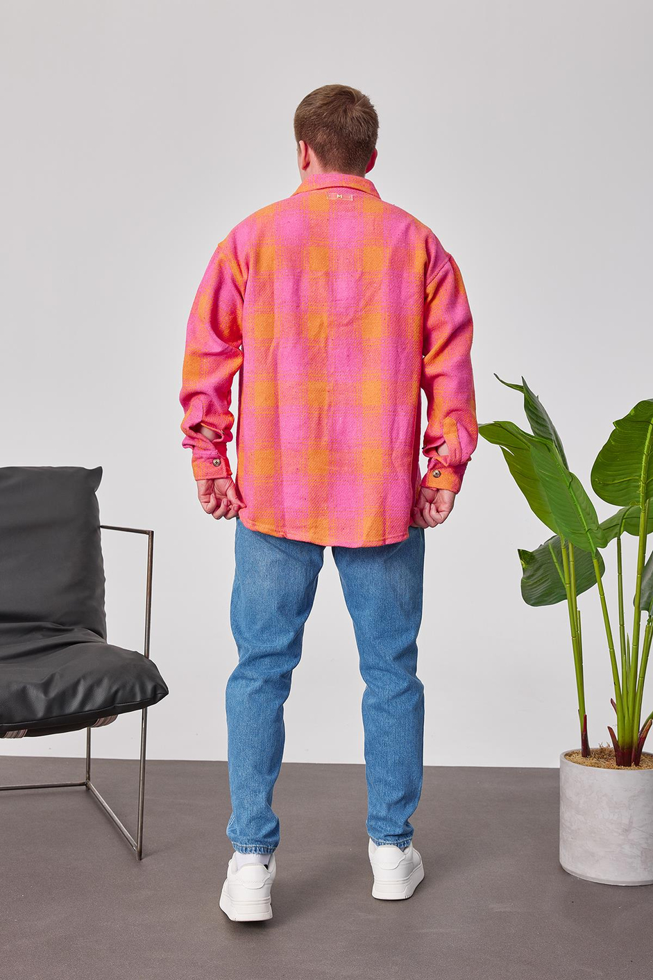 Sarı Detaylı Pembe Gömlek