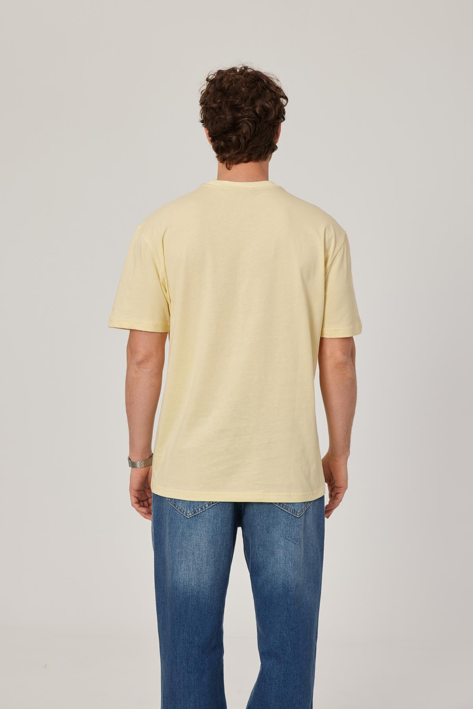 Sarı Oversize Basic Tshirt