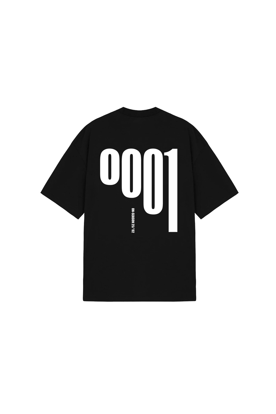 Siyah 0001 Yazılı Oversize Tshirt
