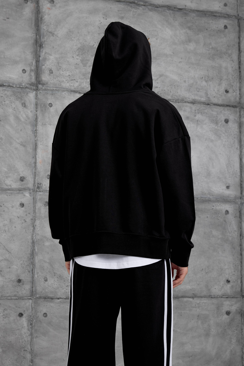 Siyah 0909 Baskılı Oversize Eşofman Takımı
