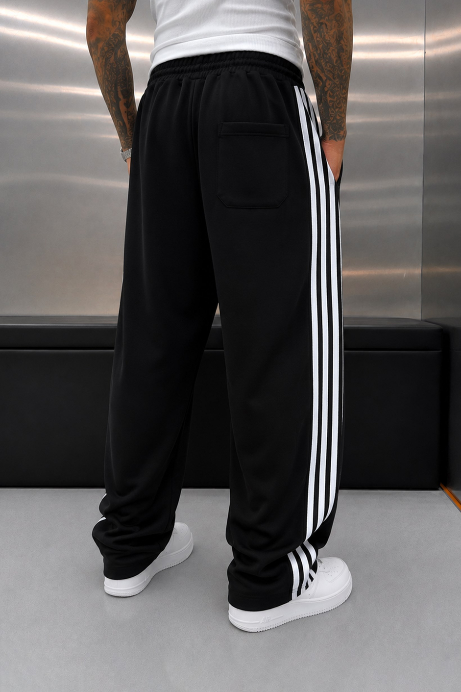 Siyah 10 RETURNED BAGGY EŞOFMAN ALTI