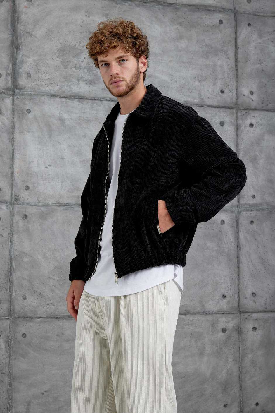 Siyah 251 Kadife Kumaş Oversize Ceket