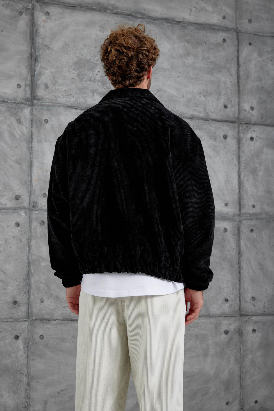 Siyah 251 Kadife Kumaş Oversize Ceket