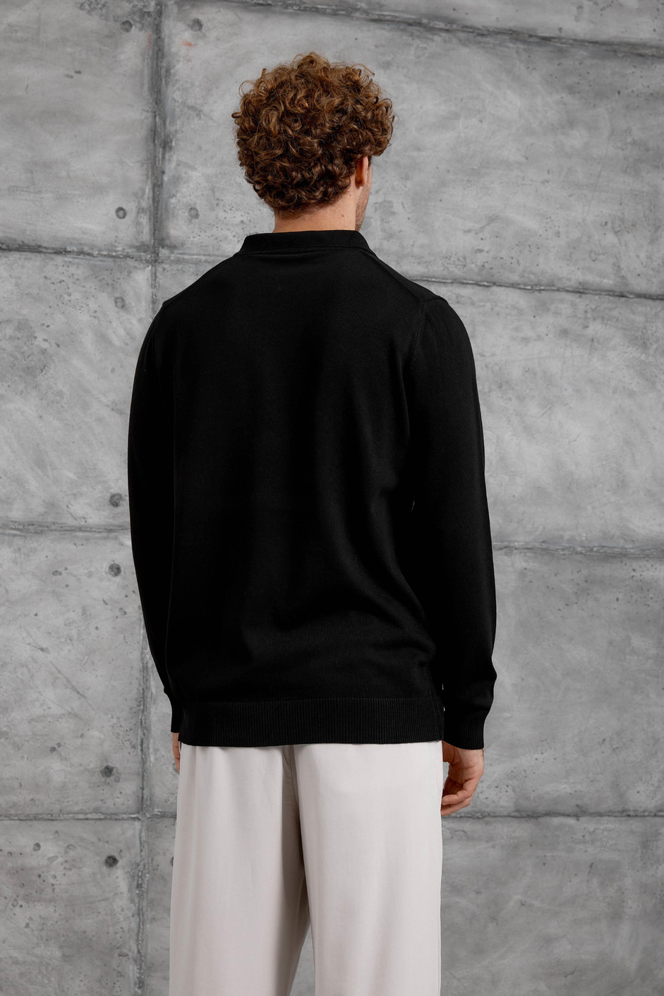 Siyah 251 YARIM FERMUARLI POLO YAKA BASIC TRIKO