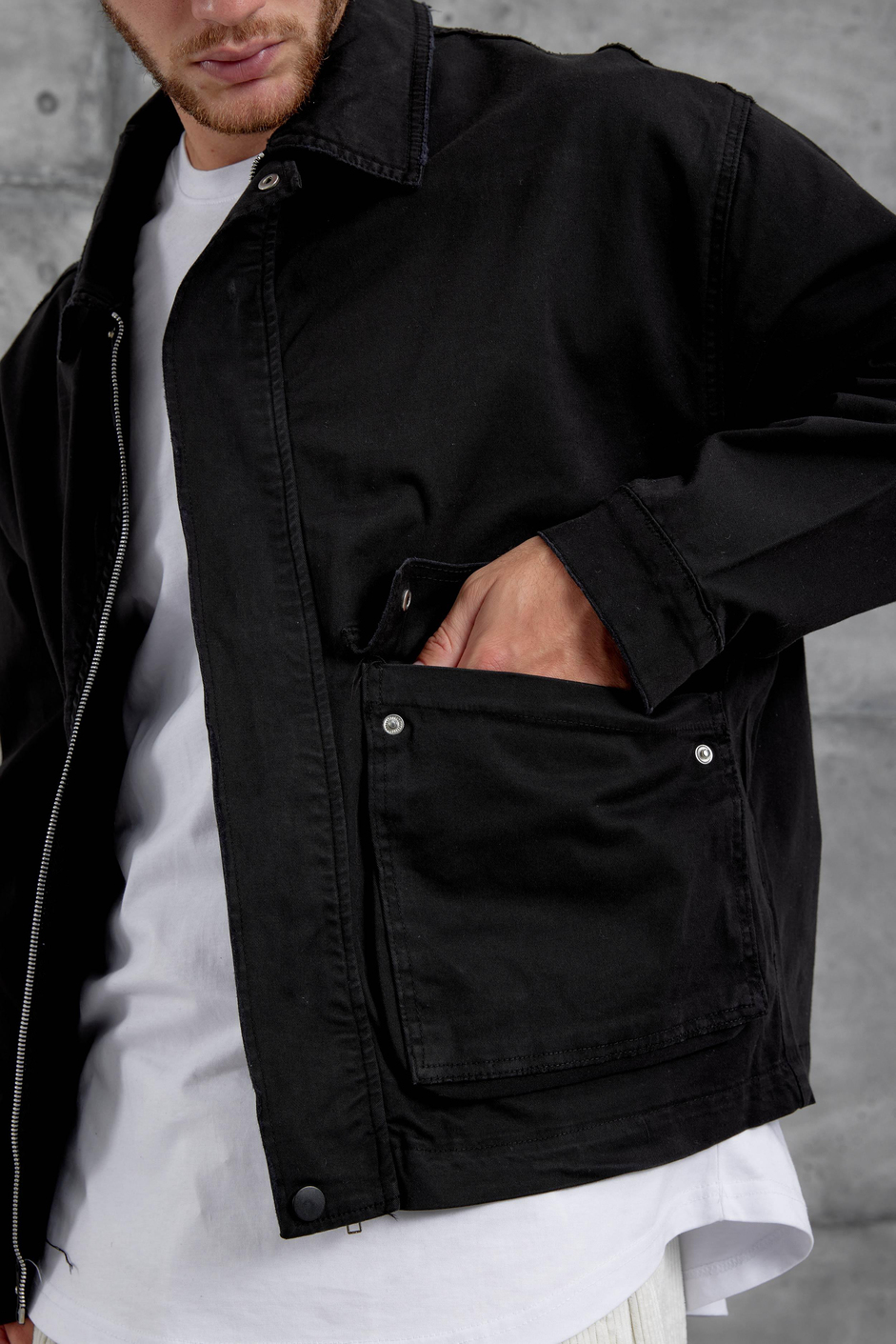 Siyah 251 Yıkamalı Oversize Ceket